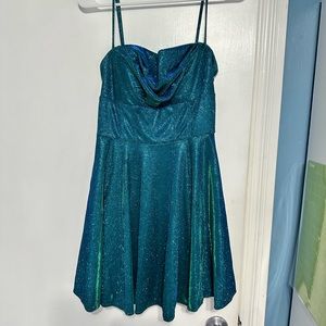 Sparkly green/blue dress